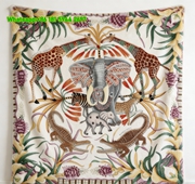 Hermès Safari African Animal Print Flannel Throw Blanket IMG_5215